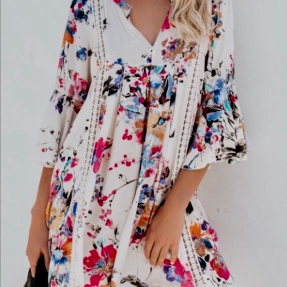 NWT Floral Print Babydoll Dress